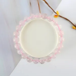 Rose Quartz Bracelet - 8mm Round