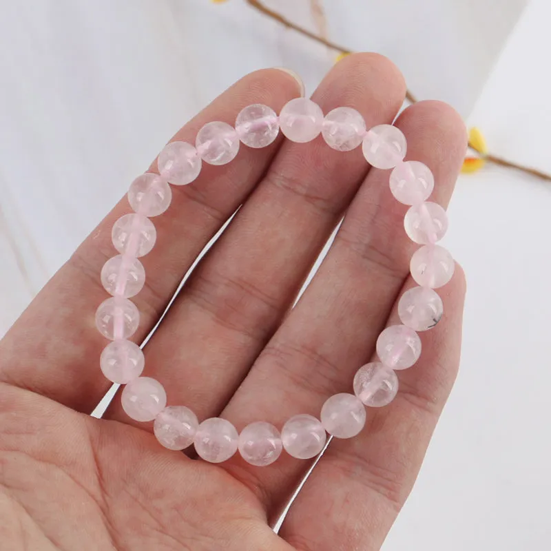 Rose Quartz Bracelet - 8mm Round