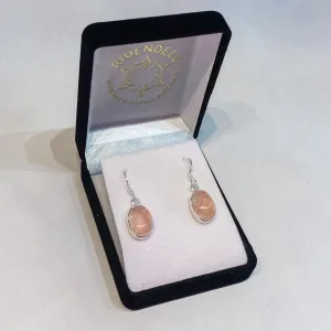 Rose Quartz Earrings - Oval