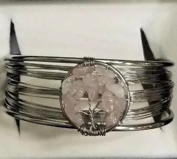 Rose Quartz Tree of Life Bracelet