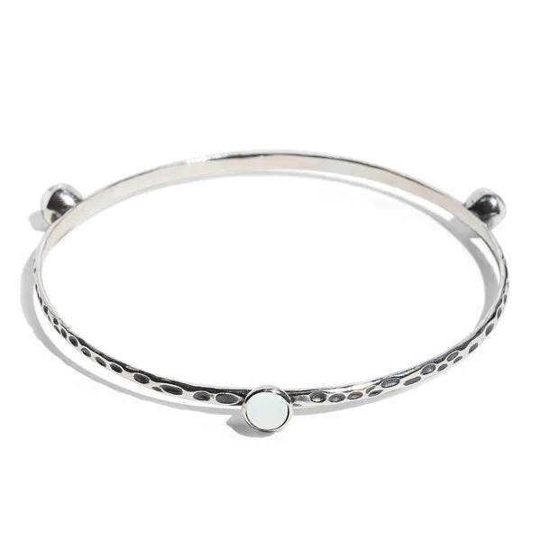 Rustic Bangle in Sterling Silver