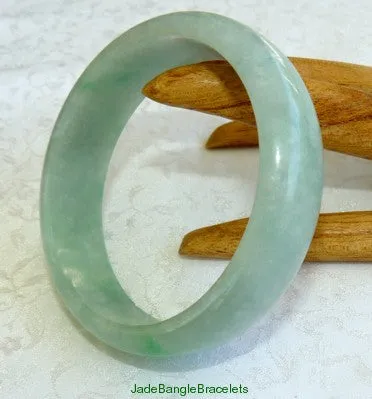 Sale-Varied Green Veins Burmese  Jadeite Jade Bangle Bracelet 55mm (JBB3183)