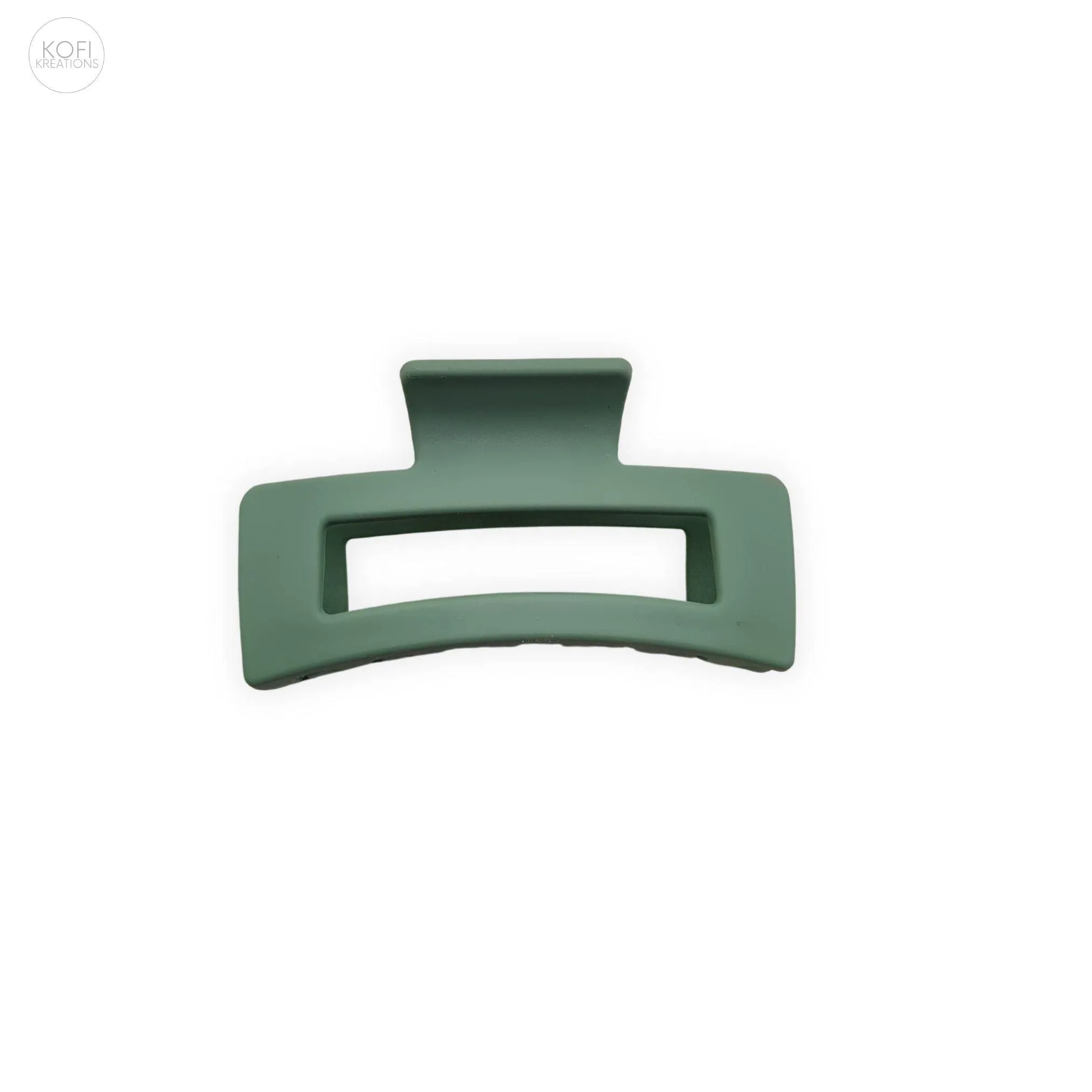Sea Green Box Hair Claw Clip