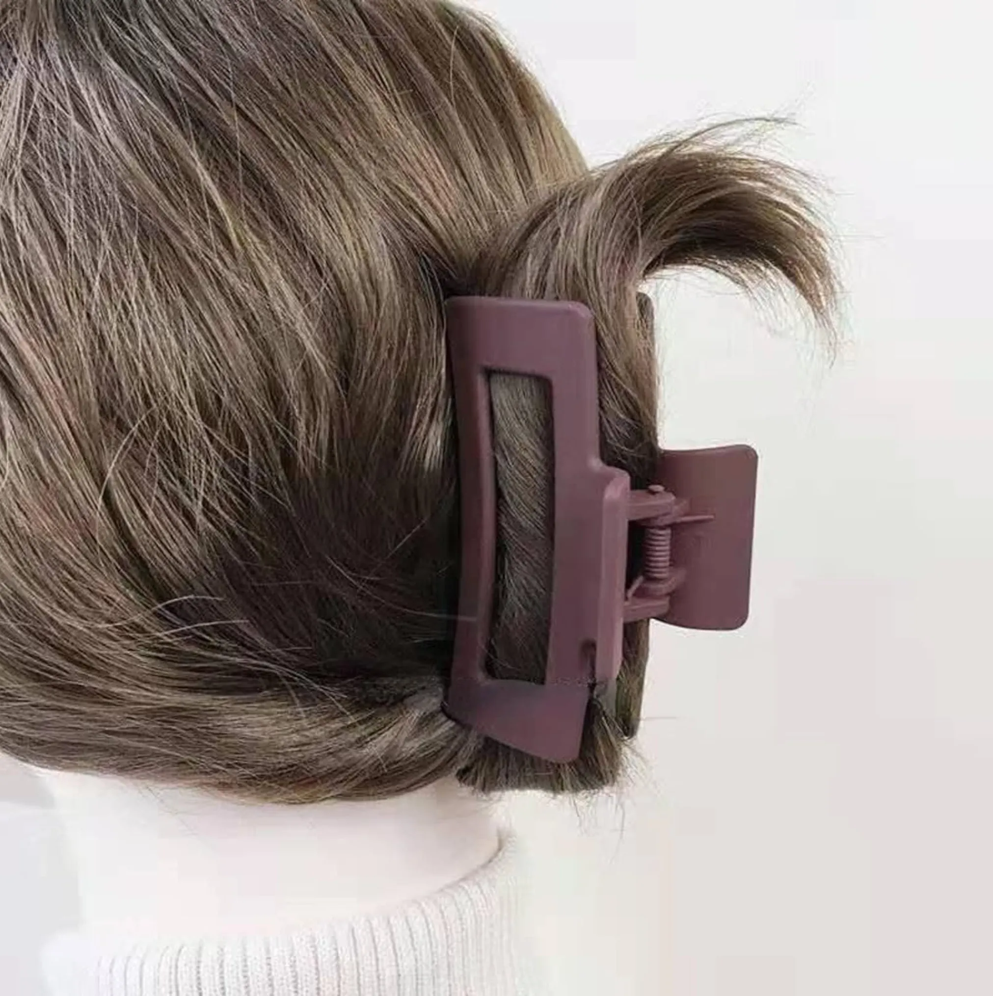 Sea Green Box Hair Claw Clip