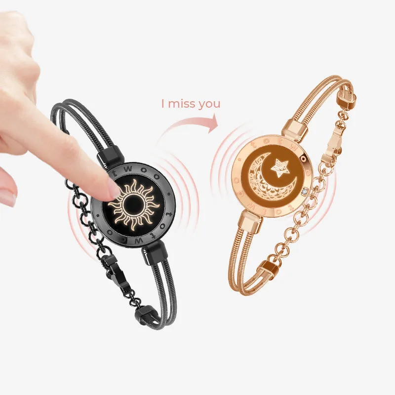 Set Of Two Sun And Moon Smart Bracelets