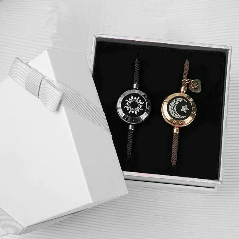 Set Of Two Sun And Moon Smart Bracelets