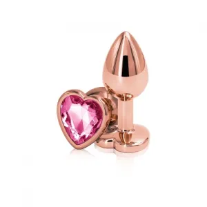 Small Rose Gold Plug with Pink Heart