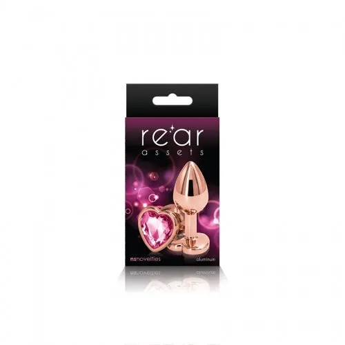 Small Rose Gold Plug with Pink Heart