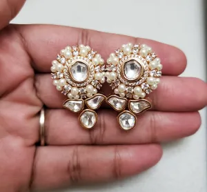 Sowji Kundan AD Pearl Earrings