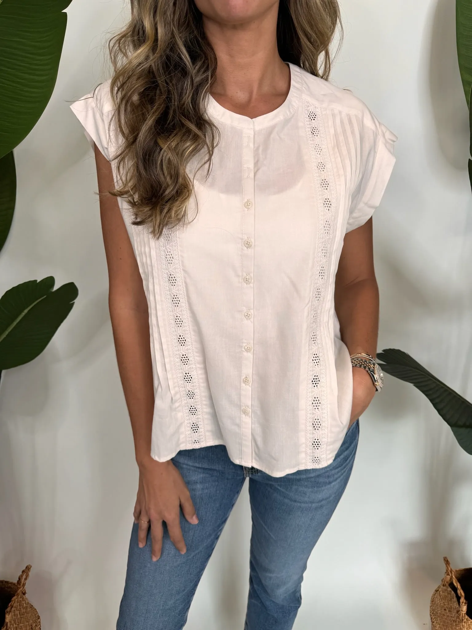 Splendid Paloma Blouse Moonstone