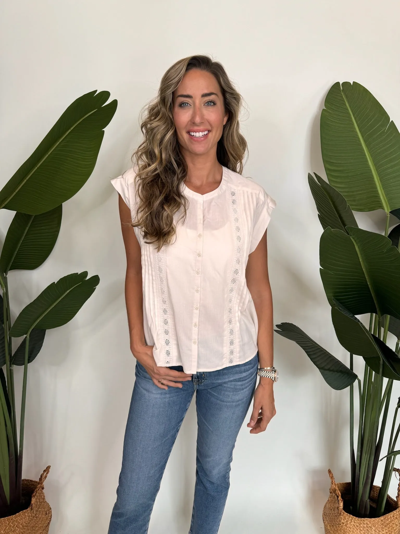 Splendid Paloma Blouse Moonstone
