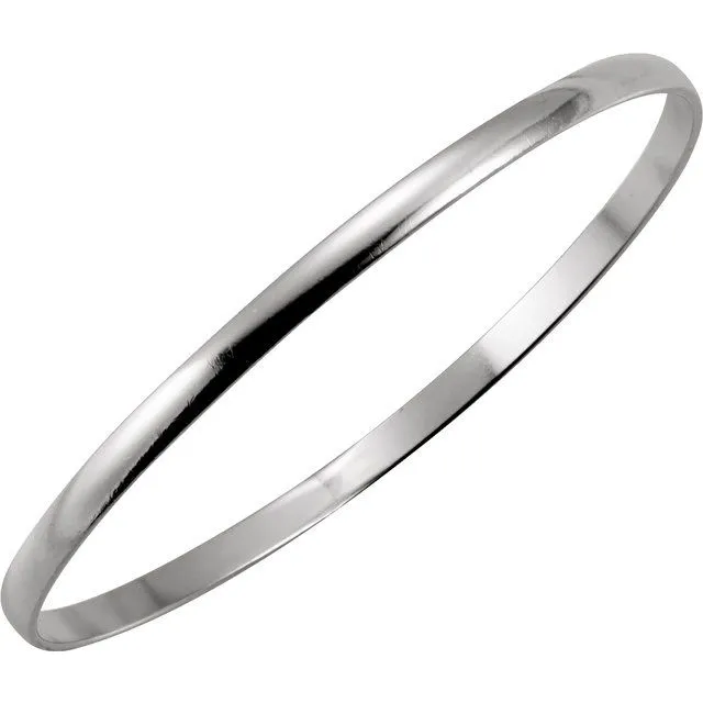Sterling Silver 4 mm Bangle Bracelet