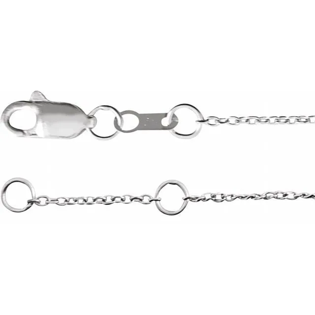 Sterling Silver Engravable Skinny Bar 6 1/2-7 1/2" Bracelet