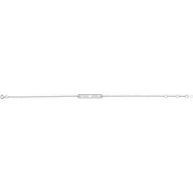Sterling Silver Faith, Love, Hope Bar 6 1/2-7 1/2" Bracelet