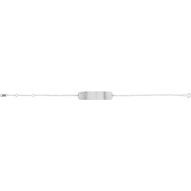 Sterling Silver Medical Identification 6 1/2-7 1/2" Bracelet