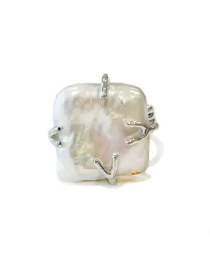 Sterling Silver Moment Ring in Pearl