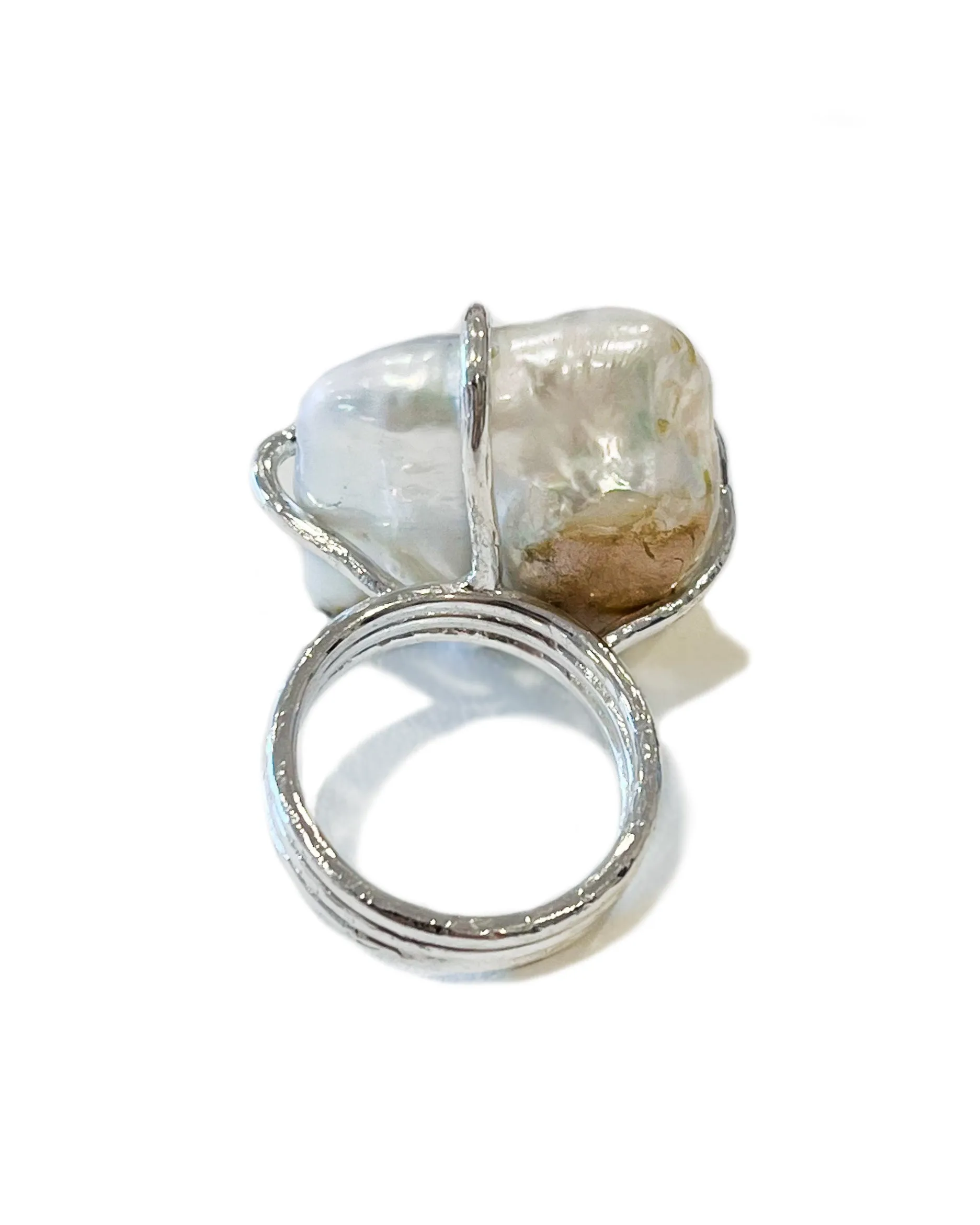 Sterling Silver Moment Ring in Pearl