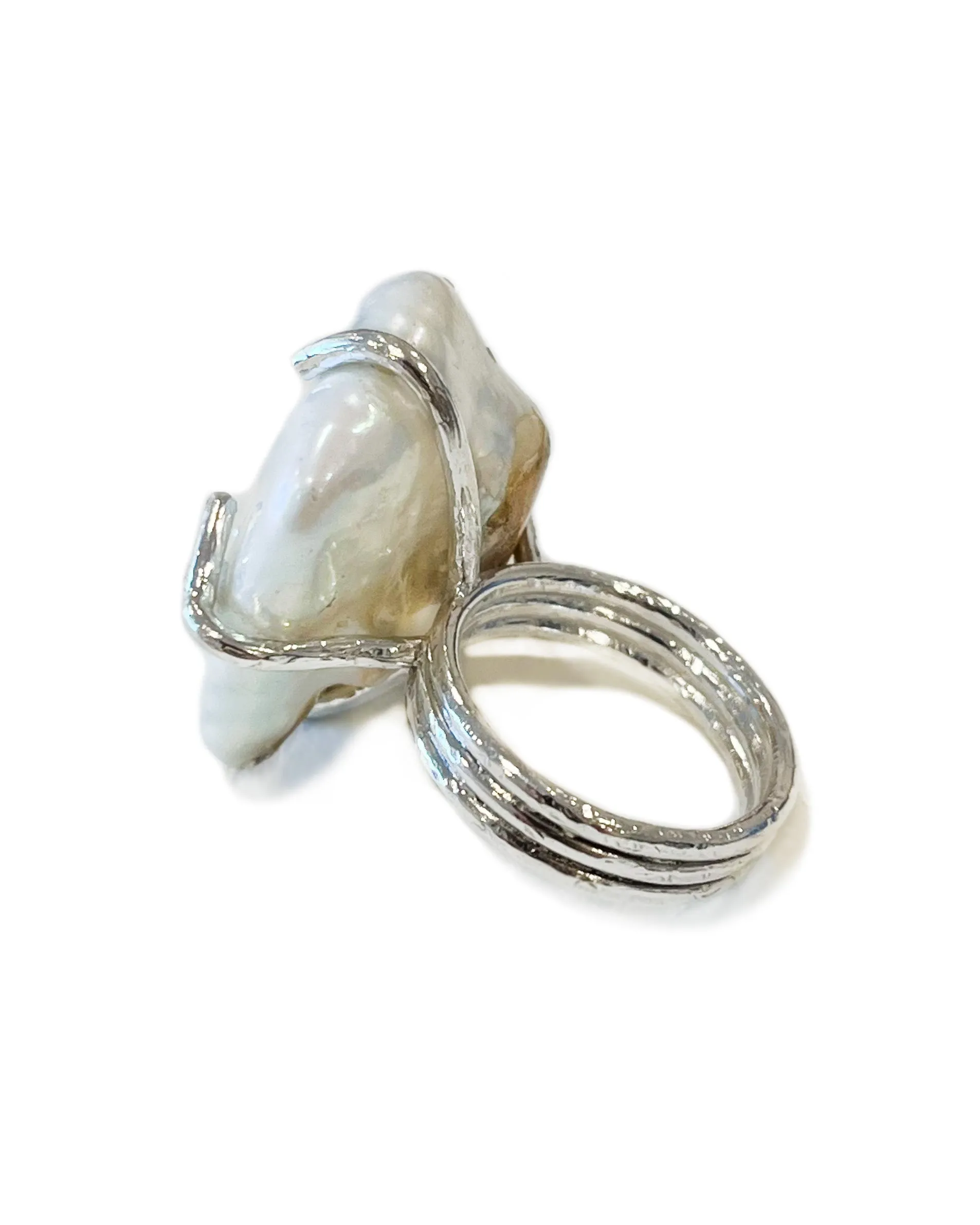 Sterling Silver Moment Ring in Pearl