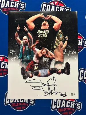 Stone Cold Steve Austin Autographed 16x20 Custom Edit Photo with #1 Inscription (Beckett)