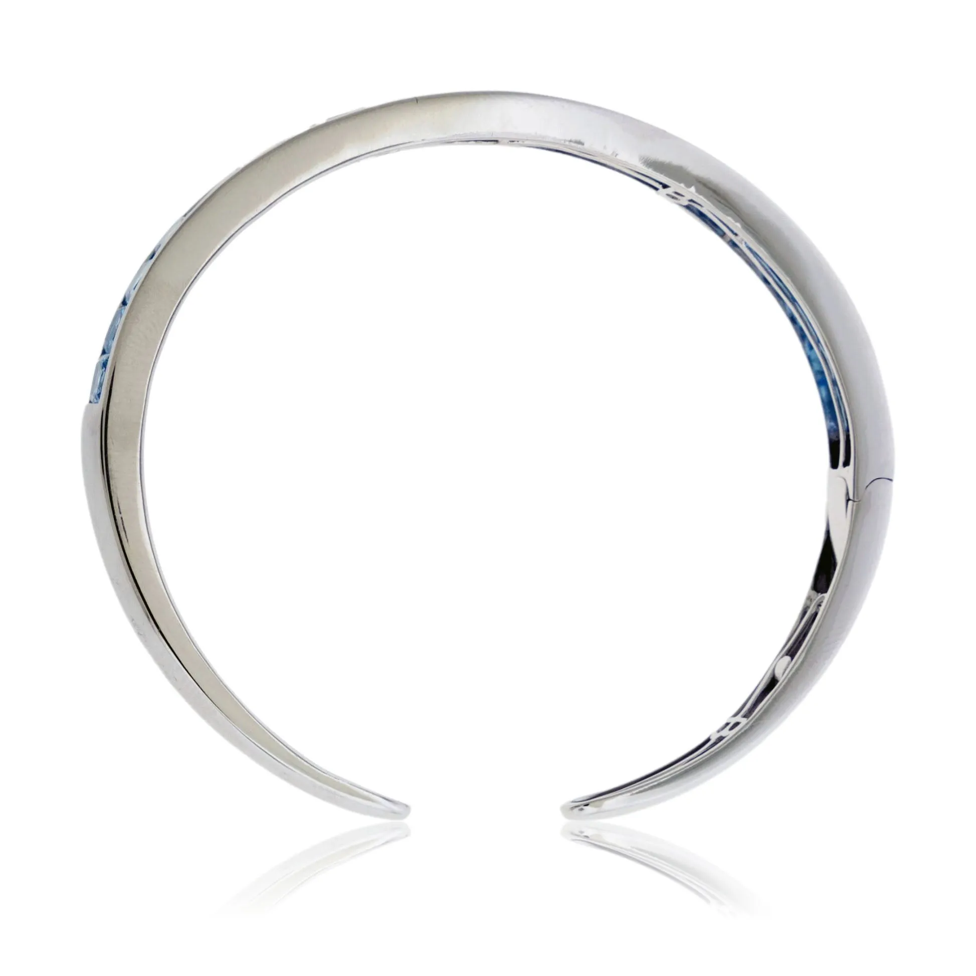 Swiss to London Blue Topaz Gradient Bangle Bracelet
