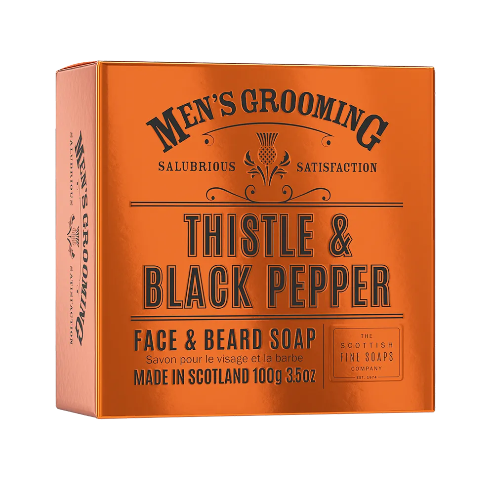 The Scottish Fine Soaps Company Thistle & Black Pepper Face & Beard Soap 100g