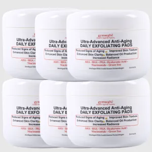 Ultra-Advanced Anti-Aging Daily Resurfacing Pads AHA   BHA   PHA  Hyaluronic Acid   Niacinamide   Green Tea - 6 Pack
