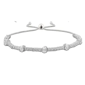 White Zircon Adjustable Bracelet