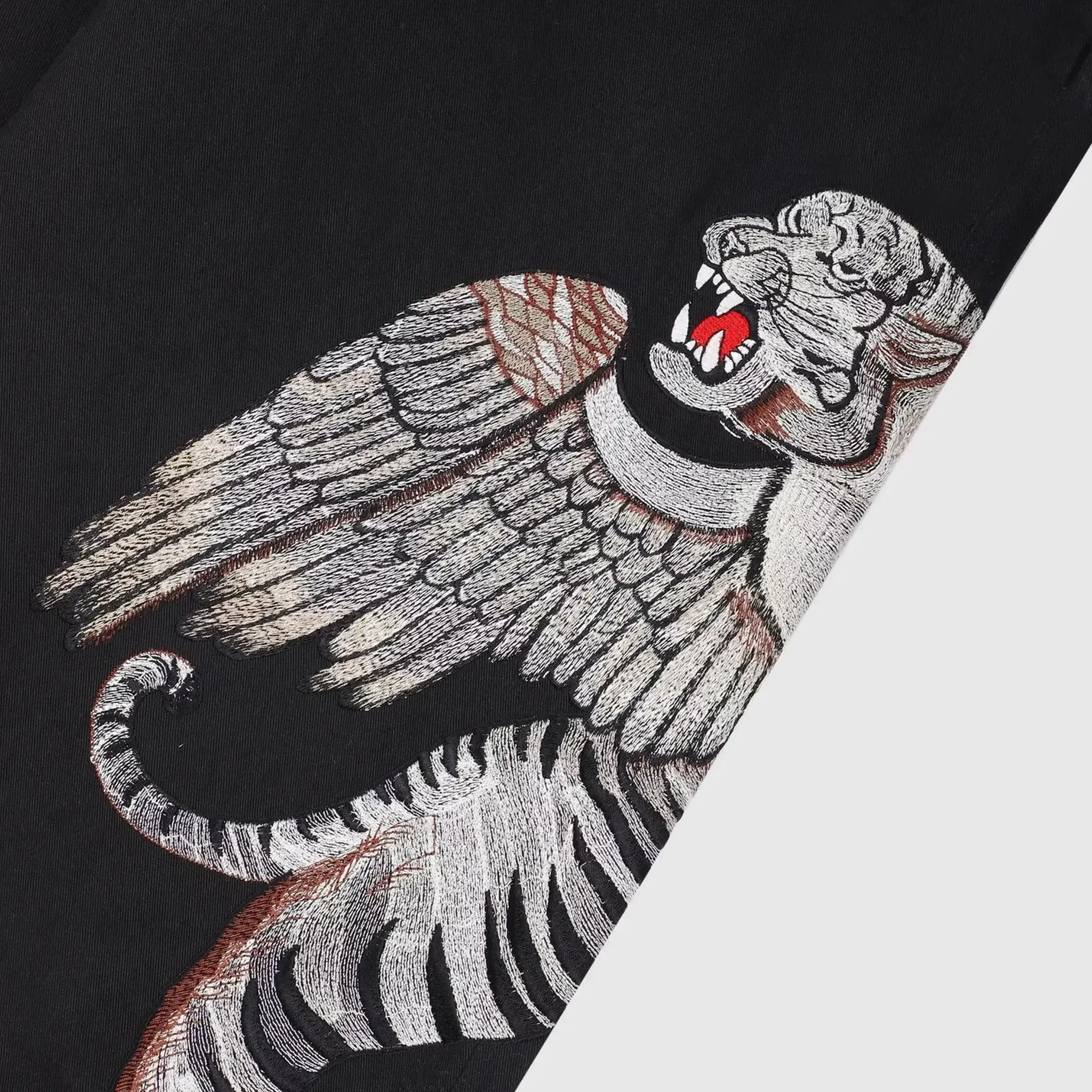 WINGED TIGER EMBROIDERED PANTS