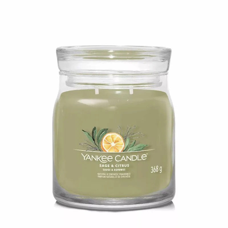 Yankee Candle Signature Medium Jar Sage & Citrus 368g