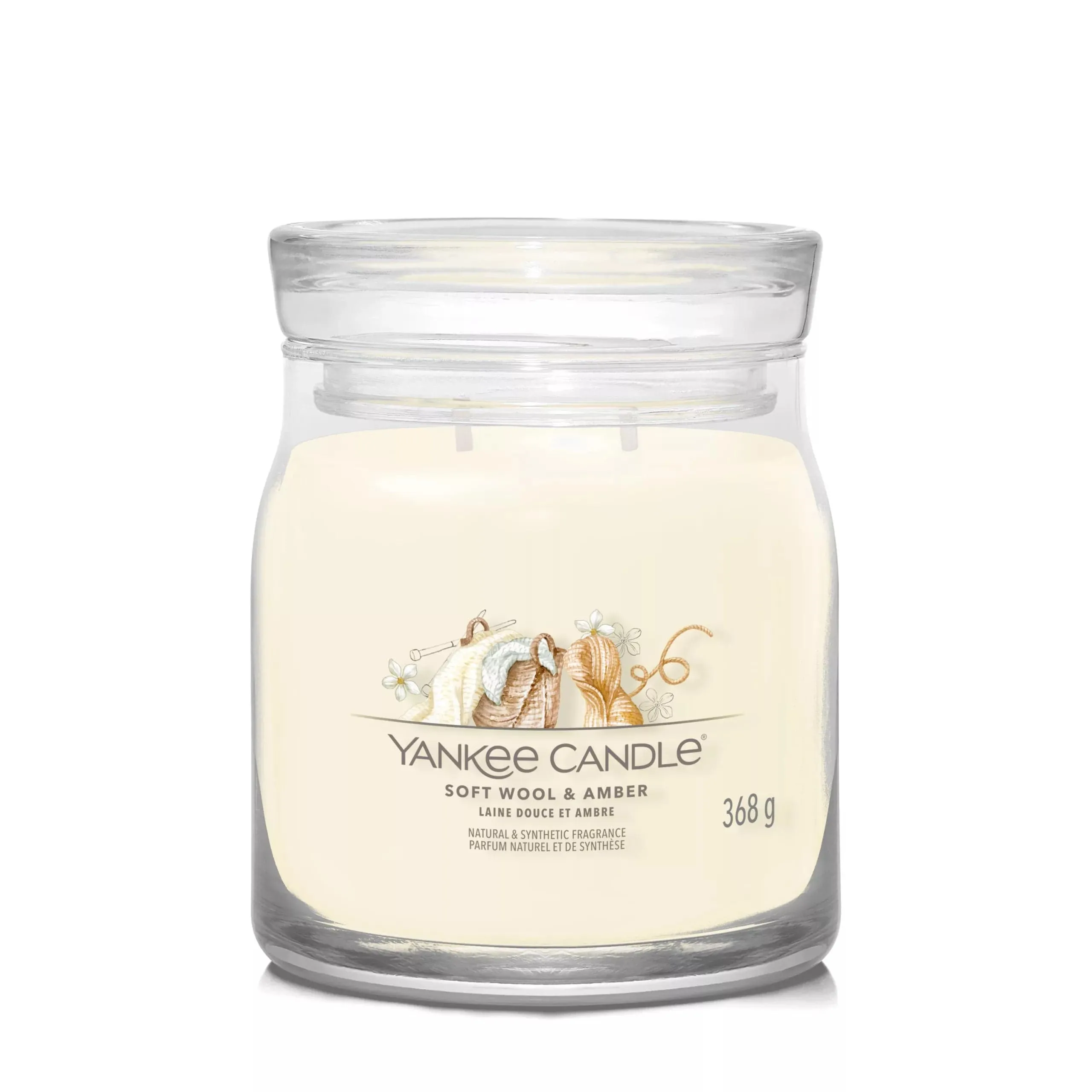 Yankee Candle Signature Medium Jar Soft Wool & Amber 368g