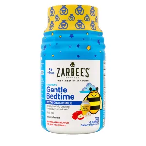 Zarbee's Gentle Bedtime - Melatonin-Free Blend of Natural Chamomile, Honey & Apple, 30ct