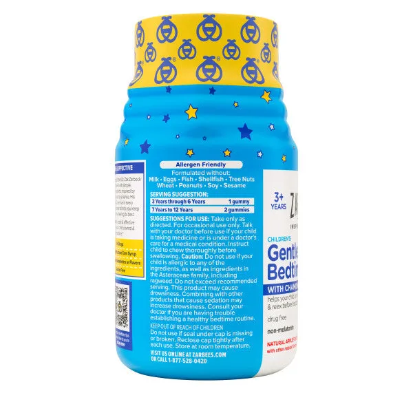 Zarbee's Gentle Bedtime - Melatonin-Free Blend of Natural Chamomile, Honey & Apple, 30ct