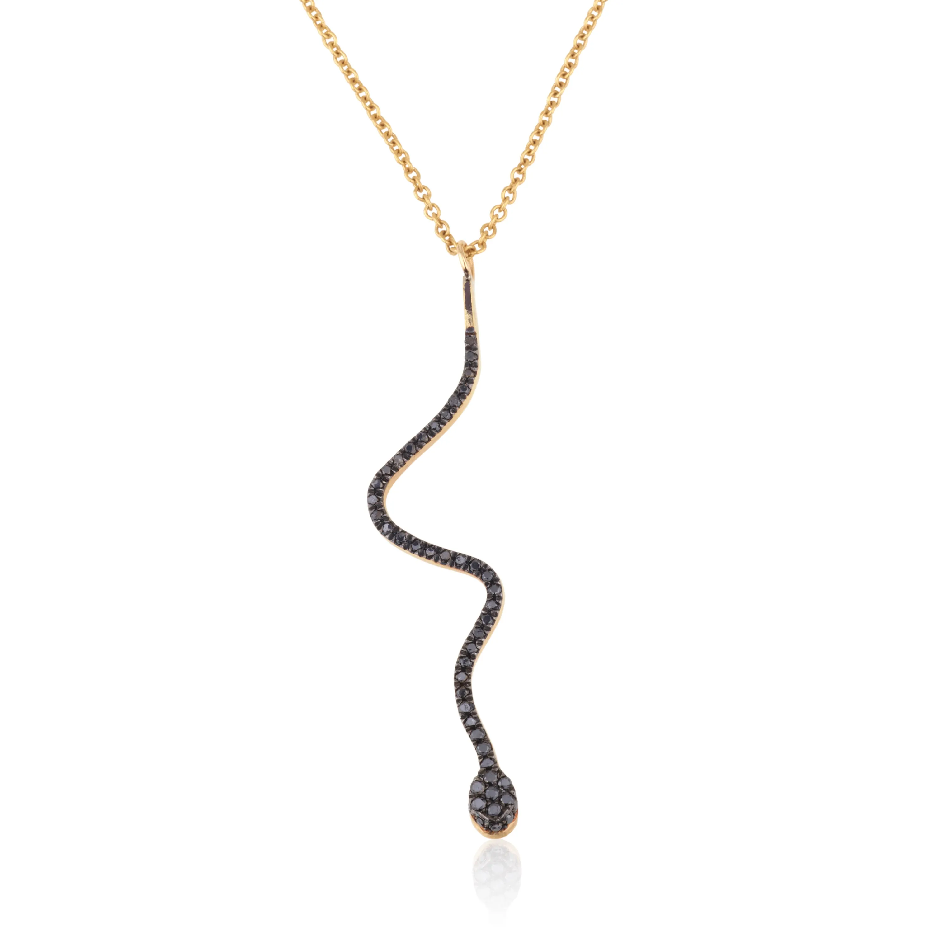 Zoo snack black diamond pendant