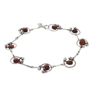 Zuzko Jewelry - Horseshoe Bracelet with Garnet